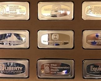 Solid Sterling Silver Bullion Franklin mint Ingot Bars