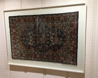 Chinese Beijing Silk rug framed. Incredible work of art