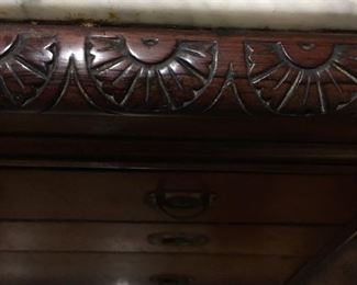 Ships Cabinet close up (Victorian Eastlake design)