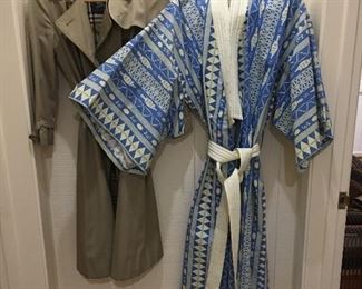 Burberry Coat w/Kimono robe