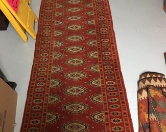 Plush runner vintage hand knotted