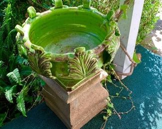 lovely green jardinière.