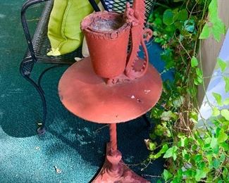 vintage metal dragon smoking stand circa 1930.