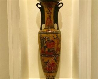 Hand painted Grecian vase