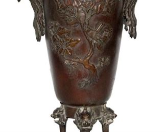 Bronze Vase footed