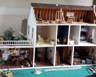 Miniature Doll House with Furniture