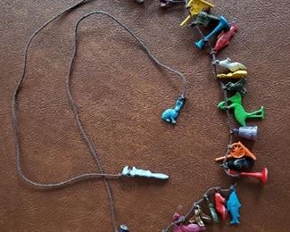 Vintage Metal Game Piece Necklace. Monopoly, Clue, More!