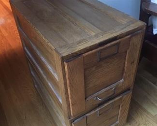 VINTAGE OAK FILE CABINET