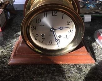 CHELSEA SHIPS BELL CLOCK WITH STAND