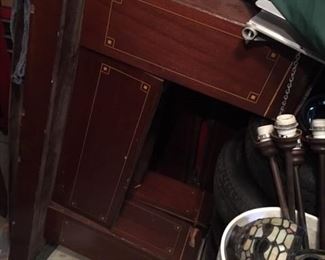SERIES OF DISASSEMBLED POOL TABLE