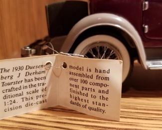 COA for the 1930 Duesenberg