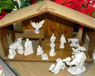 Nativity with Ceramic Figures