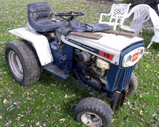 Lawn Tractor With Implements, Needs Work