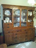 Ethan Allen China Cabinet Hutch Buffet