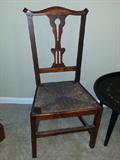 18th Century chair with Rush Seat
