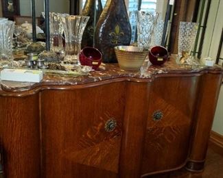 Marble top buffet...