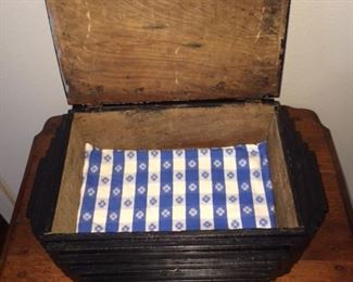 antique tramp art wooden box