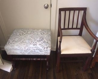 nice chair and footstool