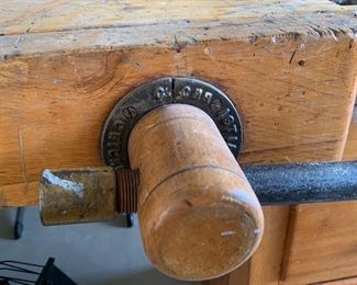 Antique Christiansen Woodworkers Carpenters Bench