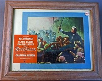 Lot of two Lobby Posters "The Buccaneer" staring Charlton Heston, Yul Brenner and Charles Boyer