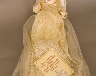 Royal Doulton Rare and hard to Find Prince William as a baby in Christening clothing with Certification, no box