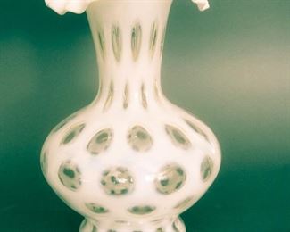 Fluted Vasilene Glass Vase cut to clear