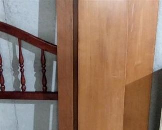 Assortment of wood bed headboards with frames