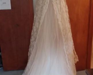 Back of Vintage Wedding Gown