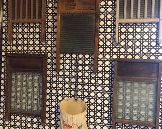 Collection of Glass & Metal Wash Boards...