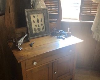 Antique Wash-Stand, Vintage Toy Pistols, and Collection of Arrowheads...