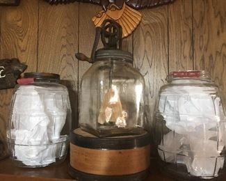 Large Pickle Jars, and Butter Churn...