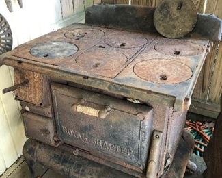 Antique Large Cast Iron Wood Cook Stove
