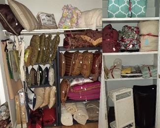 pillows, blankets