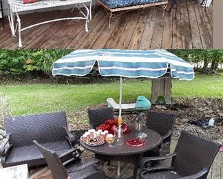 Woodard whicker patio set