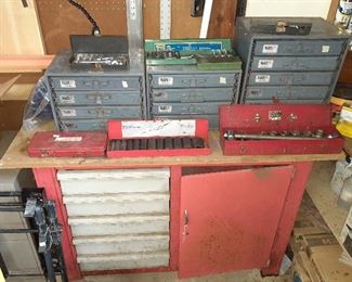 tool bench, Klein Tools storage, impact sockets