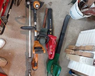 leaf blowers, hedge trimmer, Stihl weed whacker