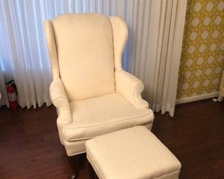 Classic Wingback chair and ottoman! 
