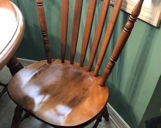 Hard Rock Maple Table w/2 Leaves and 6 Chairs