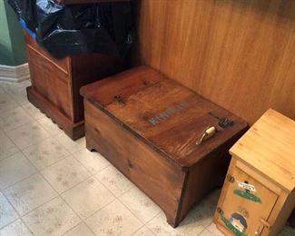 Wooden Storage/Trash Boxes