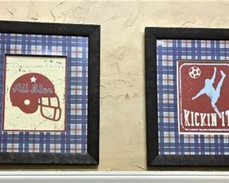 FRAMED SPORTS ART 