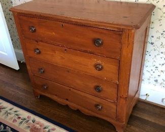 Antique primitive pine chest