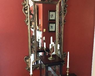 Beautiful ornate mirror.  (table not available)
