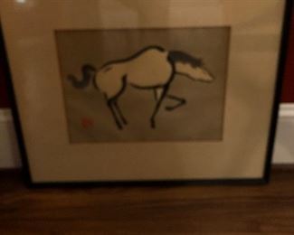 Asian horse art print