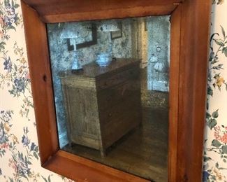 Pine framed mirror