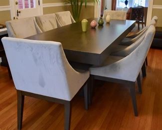West Elm table and 8 chairs