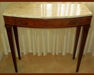 Lovely Little Marble Top Entry Table