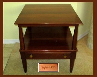 One of a Matching Pair of Fabulous Mid Century Modern Cherry Willett End Tables 