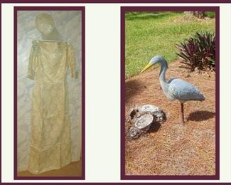 1957 Wedding Dress in Excellent Condition Complete with Pill Box Hat and Veil and Plastic Heron 