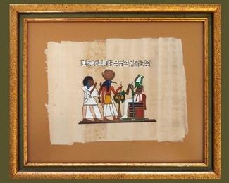 Egyptian Painting on Papyrus 