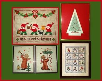 Great Cross Stitch Pcs; all with a Christmas Theme and all beautifully executed 